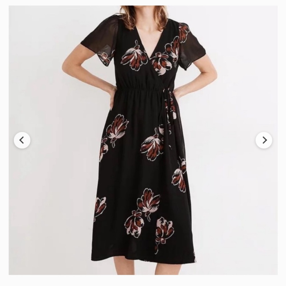 Madewell georgette wrap dress size 2